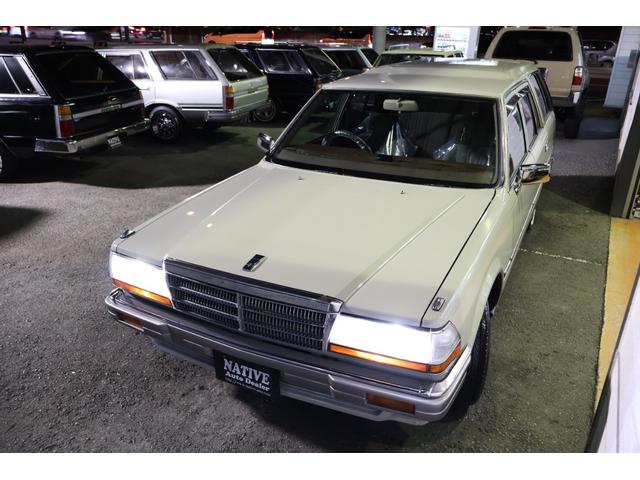 グロリアワゴン SGL サーフスタイル 新品VENPLAホイールキャップ 新品ホワイトリボンタイヤ LEDヘッドライト サンドベージュNewペイント タイミングベルト交換済み(35枚目)