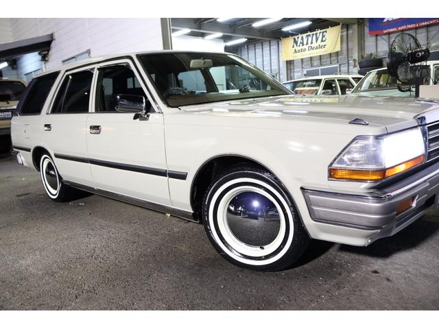 グロリアワゴン SGL サーフスタイル 新品VENPLAホイールキャップ 新品ホワイトリボンタイヤ LEDヘッドライト サンドベージュNewペイント タイミングベルト交換済み(37枚目)