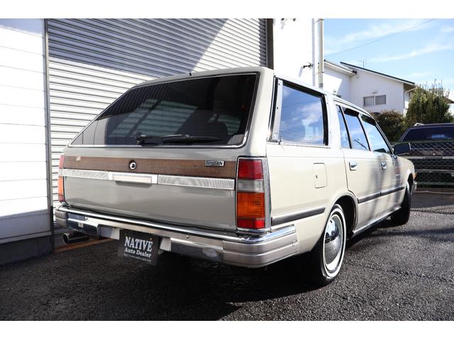 グロリアワゴン SGL サーフスタイル 新品VENPLAホイールキャップ 新品ホワイトリボンタイヤ LEDヘッドライト サンドベージュNewペイント タイミングベルト交換済み(48枚目)