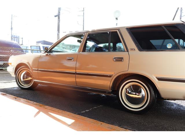 グロリアワゴン SGL サーフスタイル 新品VENPLAホイールキャップ 新品ホワイトリボンタイヤ LEDヘッドライト サンドベージュNewペイント タイミングベルト交換済み(55枚目)