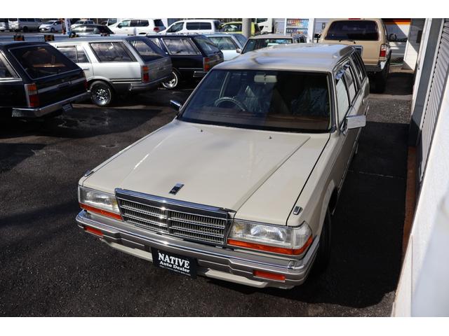 グロリアワゴン SGL サーフスタイル 新品VENPLAホイールキャップ 新品ホワイトリボンタイヤ LEDヘッドライト サンドベージュNewペイント タイミングベルト交換済み(62枚目)