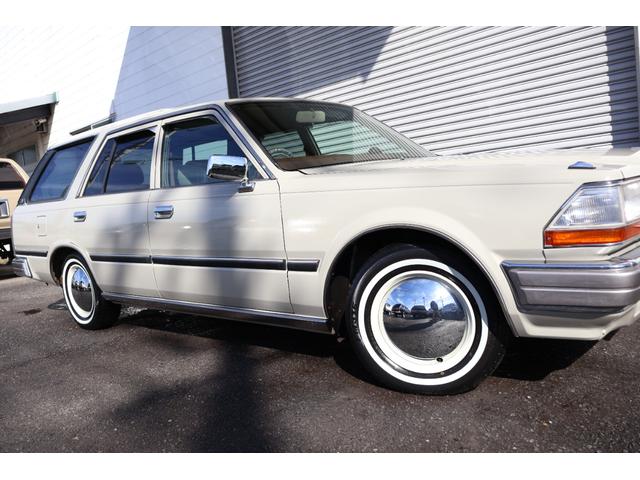 グロリアワゴン SGL サーフスタイル 新品VENPLAホイールキャップ 新品ホワイトリボンタイヤ LEDヘッドライト サンドベージュNewペイント タイミングベルト交換済み(64枚目)