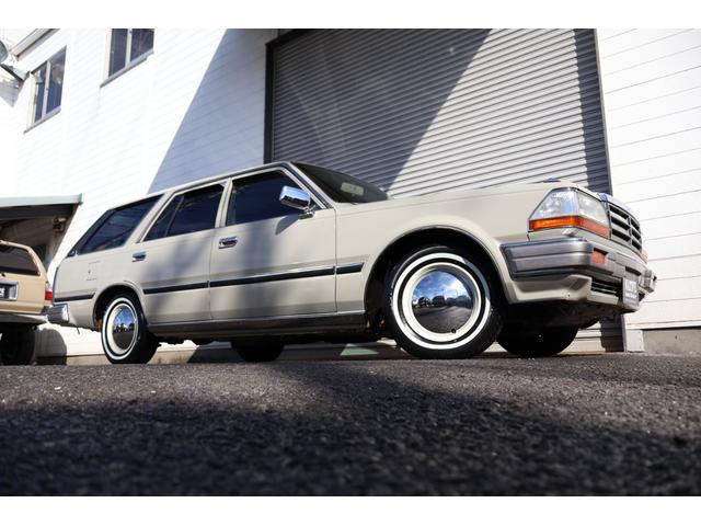 グロリアワゴン SGL サーフスタイル 新品VENPLAホイールキャップ 新品ホワイトリボンタイヤ LEDヘッドライト サンドベージュNewペイント タイミングベルト交換済み(66枚目)