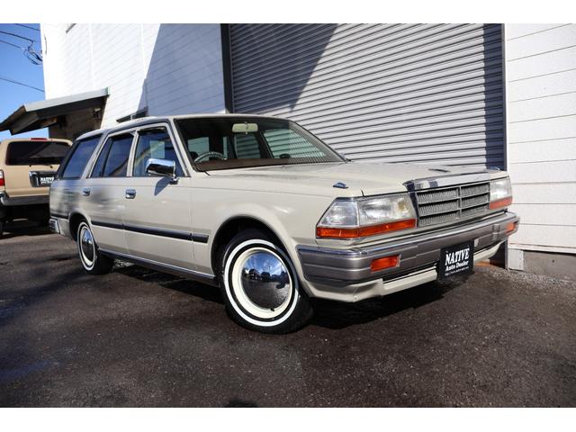 グロリアワゴン SGL サーフスタイル 新品VENPLAホイールキャップ 新品ホワイトリボンタイヤ LEDヘッドライト サンドベージュNewペイント タイミングベルト交換済み(67枚目)