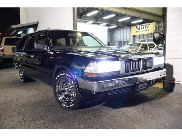 セドリックワゴン SGL サーフスタイル アイアンバンパー LEDヘッドライト 新品クリアバンパーマーカー 新品デイトナクローム 新品BFグッドリッジホワイトレター タイミングベルト交換済み(5枚目)