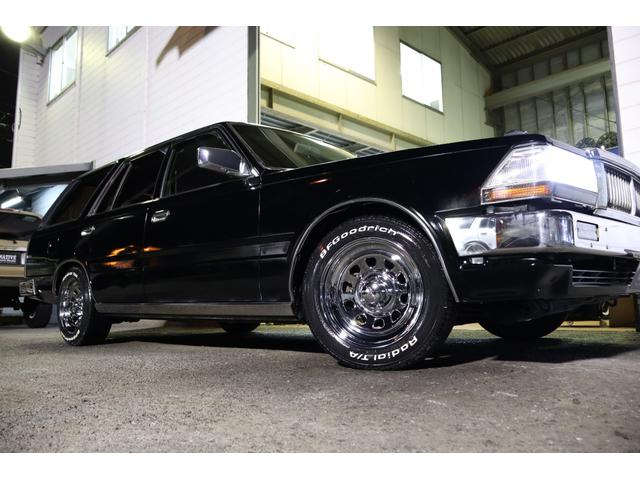 セドリックワゴン SGL サーフスタイル アイアンバンパー LEDヘッドライト 新品クリアバンパーマーカー 新品デイトナクローム 新品BFグッドリッジホワイトレター タイミングベルト交換済み(36枚目)