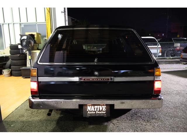 セドリックワゴン SGL サーフスタイル アイアンバンパー LEDヘッドライト 新品クリアバンパーマーカー 新品デイトナクローム 新品BFグッドリッジホワイトレター タイミングベルト交換済み(43枚目)