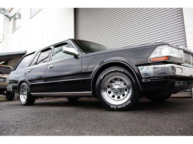 セドリックワゴン SGL サーフスタイル アイアンバンパー LEDヘッドライト 新品クリアバンパーマーカー 新品デイトナクローム 新品BFグッドリッジホワイトレター タイミングベルト交換済み(55枚目)