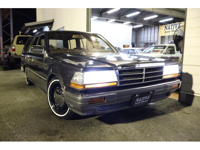 グロリアワゴン ＳＧＬ　サーフスタイル　新品ＮｅｏＭｏｏｎ１４ｉｎ　新品ホワイトリボンタイヤ　ＬＥＤヘッドライト　ウッドステアリング　ローダウン　タイミングベルト交換済み（30枚目）