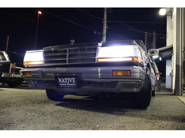 グロリアワゴン ＳＧＬ　サーフスタイル　新品ＮｅｏＭｏｏｎ１４ｉｎ　新品ホワイトリボンタイヤ　ＬＥＤヘッドライト　ウッドステアリング　ローダウン　タイミングベルト交換済み（33枚目）