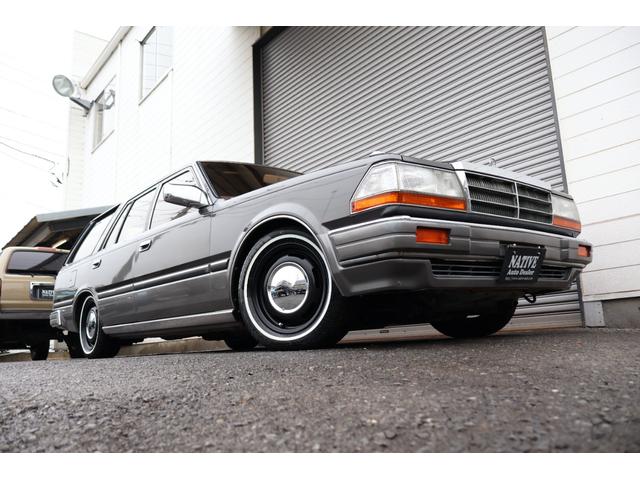 グロリアワゴン ＳＧＬ　サーフスタイル　新品ＮｅｏＭｏｏｎ１４ｉｎ　新品ホワイトリボンタイヤ　ＬＥＤヘッドライト　ウッドステアリング　ローダウン　タイミングベルト交換済み（65枚目）