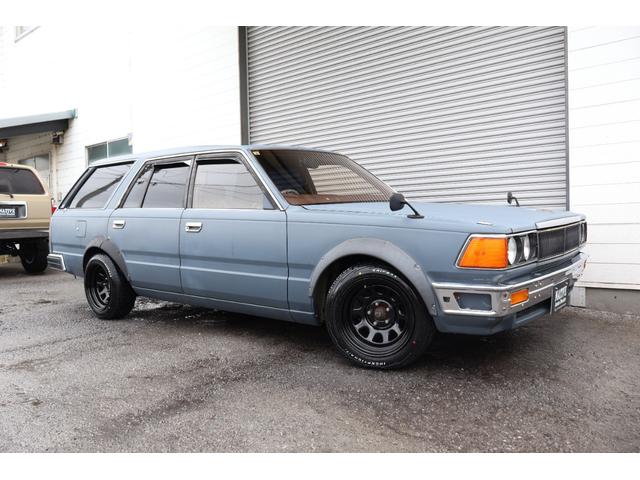 セドリックワゴン SGL マットスタイリング 丸目4灯フェイス アイアンバンパー オーバーフェンダー デイトナブラック INCEPTIONホワイトレター LEDヘッドライト レカラステアリング ETC タイミングベルト交換済み(9枚目)