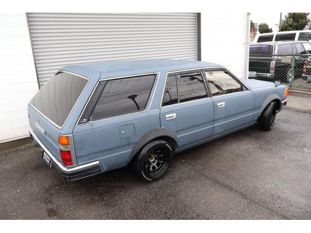 セドリックワゴン SGL マットスタイリング 丸目4灯フェイス アイアンバンパー オーバーフェンダー デイトナブラック INCEPTIONホワイトレター LEDヘッドライト レカラステアリング ETC タイミングベルト交換済み(23枚目)