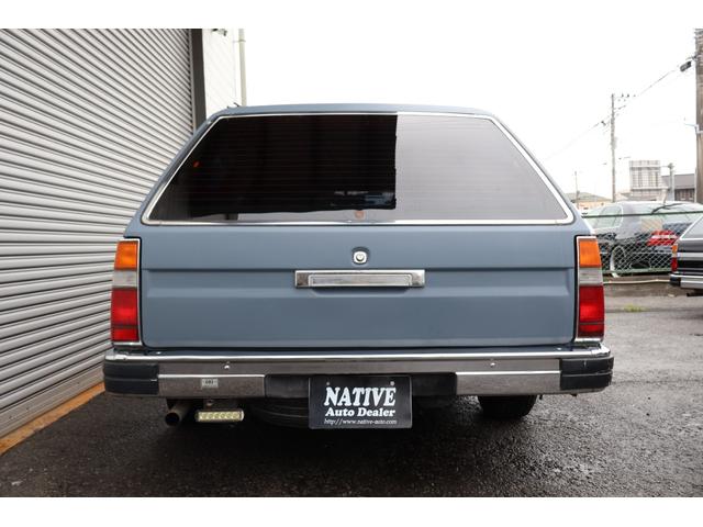 セドリックワゴン SGL マットスタイリング 丸目4灯フェイス アイアンバンパー オーバーフェンダー デイトナブラック INCEPTIONホワイトレター LEDヘッドライト レカラステアリング ETC タイミングベルト交換済み(27枚目)