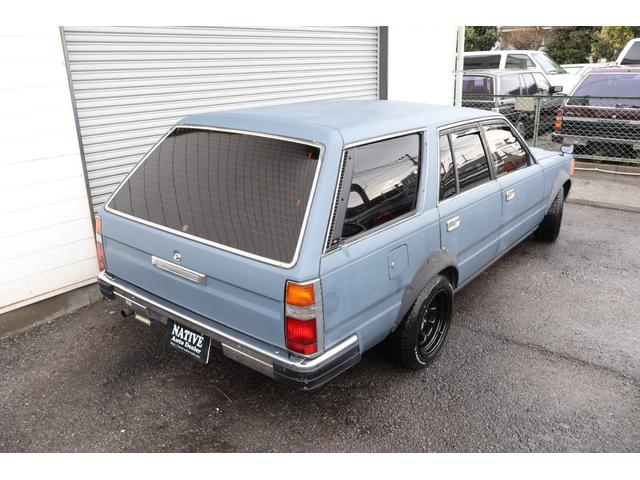 セドリックワゴン SGL マットスタイリング 丸目4灯フェイス アイアンバンパー オーバーフェンダー デイトナブラック INCEPTIONホワイトレター LEDヘッドライト レカラステアリング ETC タイミングベルト交換済み(58枚目)