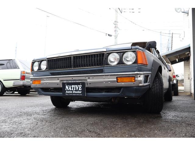 セドリックワゴン SGL マットスタイリング 丸目4灯フェイス アイアンバンパー オーバーフェンダー デイトナブラック INCEPTIONホワイトレター LEDヘッドライト レカラステアリング ETC タイミングベルト交換済み(61枚目)