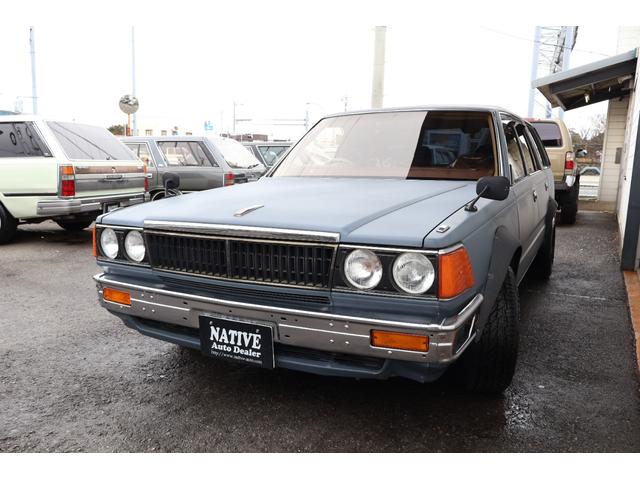 セドリックワゴン SGL マットスタイリング 丸目4灯フェイス アイアンバンパー オーバーフェンダー デイトナブラック INCEPTIONホワイトレター LEDヘッドライト レカラステアリング ETC タイミングベルト交換済み(62枚目)