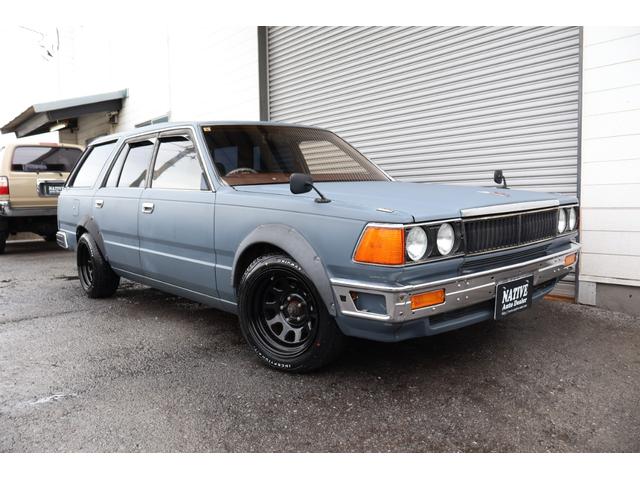 セドリックワゴン SGL マットスタイリング 丸目4灯フェイス アイアンバンパー オーバーフェンダー デイトナブラック INCEPTIONホワイトレター LEDヘッドライト レカラステアリング ETC タイミングベルト交換済み(68枚目)