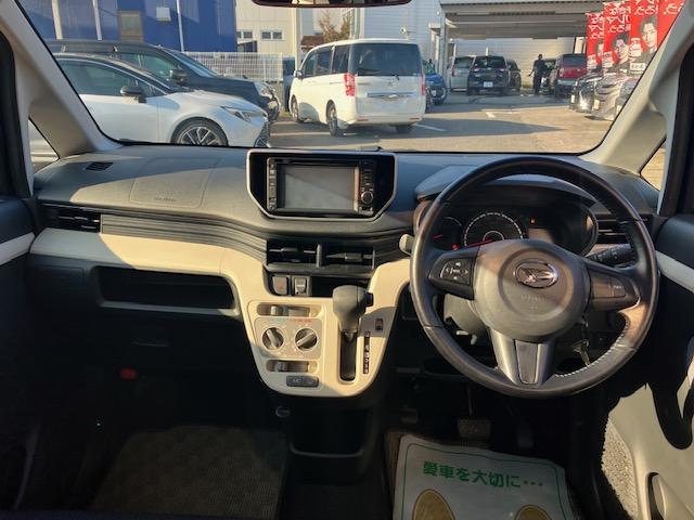 ムーヴ Ｌ　ＳＡ　衝突軽減　ナビ　ワンセグ　Ｂカメラ　Ｂｌｕｅｔｏｏｔｈオーディオ　Ｉストップ　キーレス　禁煙車　ＡＢＳ　電格ミラー　ベンチシート　ＣＤ　ＤＶＤ再生（3枚目）
