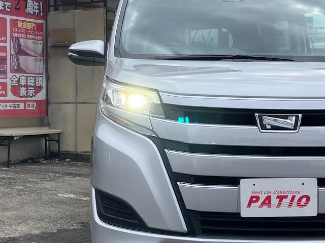 ノア X 衝突軽減 レーンキープ オートクルーズ 片側電動 ナビ フルセグ Bカメラ Bluetoothオーディオ ETC2.0 Iストップ LEDヘッドライト キーレス 禁煙車 3列 フルフラット ABS(45枚目)