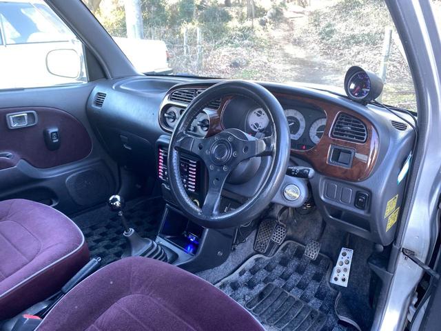 ジーノターボ 5速MT・車高調・社外エアクリ・ブースト計・raidステアリング・社外アルミホイール・ETC・clarionオーディオ・RAZOシフトノブ(27枚目)
