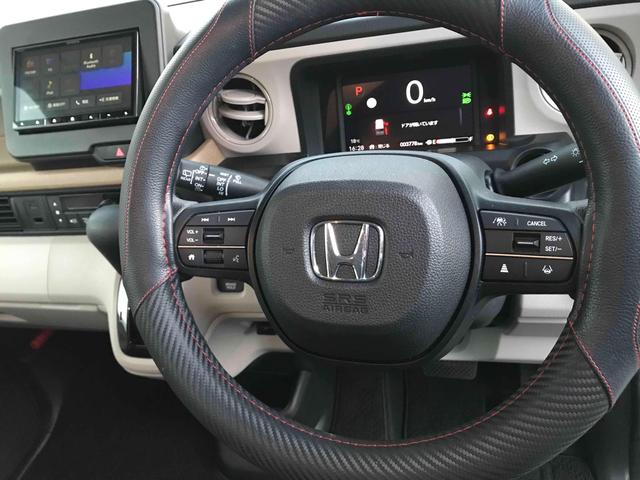 N-BOX ベースグレード 前後ドライブレコーダー ETC ナビ バックカメラ 両側スライド・片側電動 TV オートクルーズコントロール レーンアシスト 衝突被害軽減システム LEDヘッドランプ 革調シートカバー(3枚目)