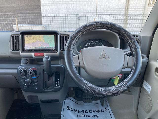 ミニキャブバン M 切替式4WD 2速発進 社外ナビ TV Bカメラ Bluetooth キーレス 社外アルミ バイザー ワンオーナー ディーラー記録簿 1年保証付(12枚目)