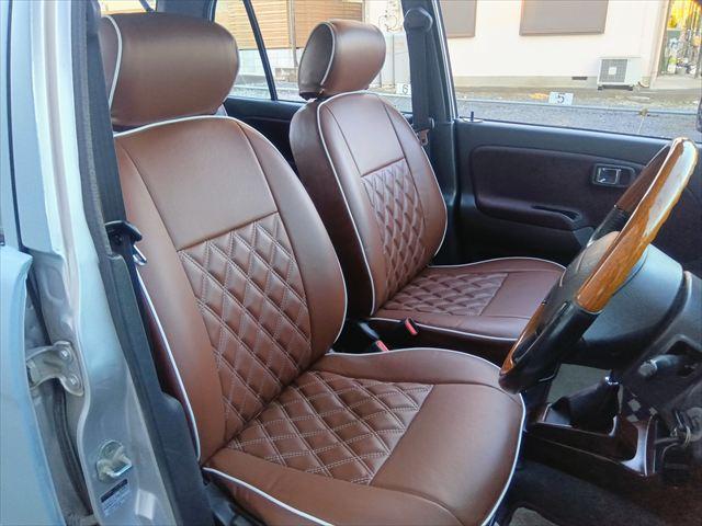 ミラジーノ ジーノ　Ｓエディション　マット塗装／ストライプライン／タイベル交換済み／電動格納ミラー／新品シートカバー／新品ジーノエンブレム／新品シフトノブ／新品サイド部歴カバー／新品シフトカバー／新品ドアロックピンカバー／ウッド調塗装（21枚目）