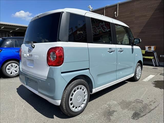 ムーヴキャンバス ストライプスＸ　届出済未使用車　両側パワースライドドア　スマートキー　プッシュスタート　オートライト　オートエアコン　電動格納ミラー　衝突被害軽減ブレーキ　スマートアシスト（6枚目）