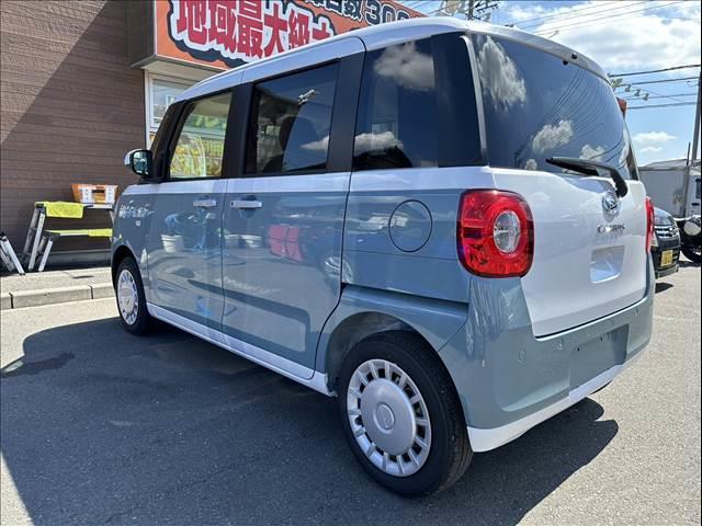 ムーヴキャンバス ストライプスＸ　届出済未使用車　両側パワースライドドア　スマートキー　プッシュスタート　オートライト　オートエアコン　電動格納ミラー　衝突被害軽減ブレーキ　スマートアシスト（8枚目）