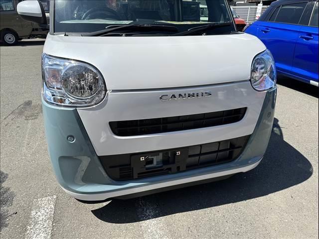 ムーヴキャンバス ストライプスＸ　届出済未使用車　両側パワースライドドア　スマートキー　プッシュスタート　オートライト　オートエアコン　電動格納ミラー　衝突被害軽減ブレーキ　スマートアシスト（13枚目）