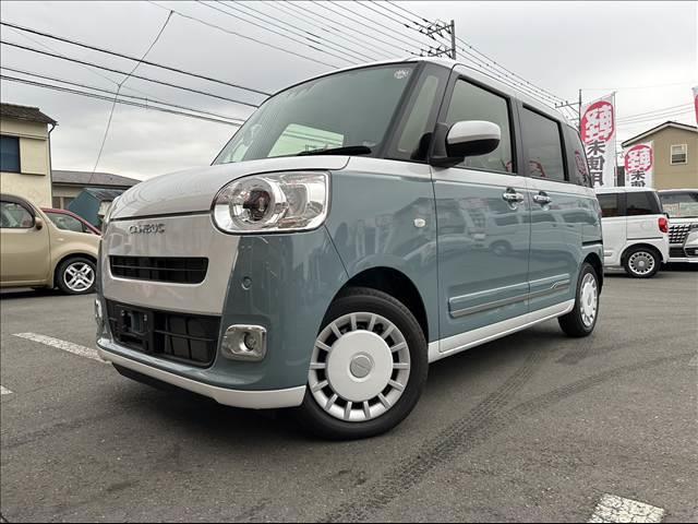 ムーヴキャンバス ストライプスＧ　届出済未使用車　両側パワースライドドア　スマートキー　プッシュスタート　オートライト　オートエアコン　電動格納ミラー　衝突被害軽減ブレーキ　スマートアシスト（2枚目）