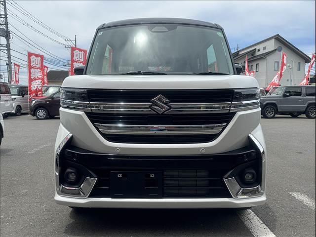 スペーシアカスタム ハイブリッドＸＳ　届出済み未使用車　衝突被害軽減ブレーキ　両側パワースライドドア　オートライト　オートハイビーム　電動パーキングブレーキ　オートブレーキホールド　サーキュレーター　アダプティブクルーズコントローロール（3枚目）