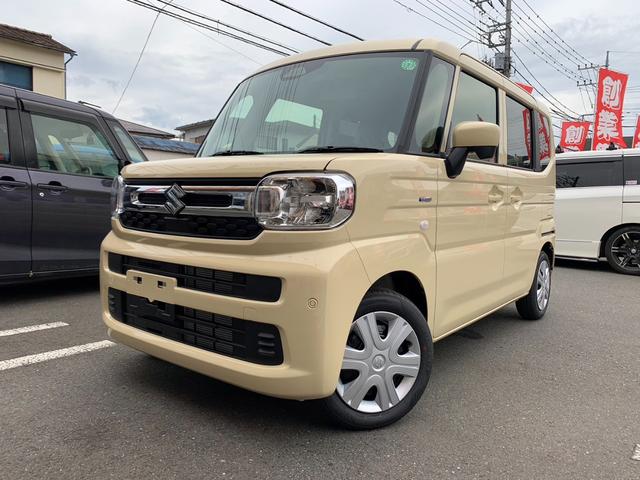 スペーシア ハイブリッドＸ　届出済未使用車　衝突被害軽減ブレーキ　両側パワースライドドア　サーキュレーター　スマートキー　プッシュスタート　サンシェード　電動格納ミラー　パーキングセンサー　オートライト　オートハイビーム（2枚目）