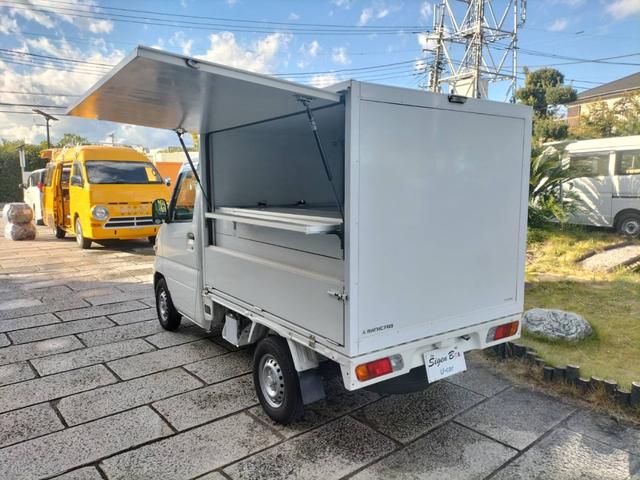 ミニキャブトラック ベースグレード キッチンカー 移動販売車 フードトラック PS AT AC 1面跳ね上げ売窓 2槽シンク・タンク 作業台 給排水タンク バックモニター型ドラレコ 軽キッチンカー 小型移動販売車(12枚目)