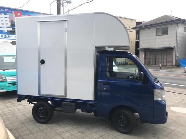 ハイゼットトラック エアコン・パワステスペシャルVS キッチンカー 移動販売車 トリミングカー PS AT AC BOX新品 2面跳ね上げ式売窓 2槽シンク 作業台 給排水タンク バックモニター型ドラレコ 軽キッチンカー 新塗装(26枚目)