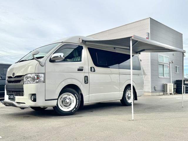 ハイエースバン レクビィ ハイエースプラス LV FFヒーター ソーラーパネル インバーター1500W マックスファン サイドオーニング TV リアスピーカー 電子レンジ ツインサブ 8ナンバー キャンピングカー(19枚目)