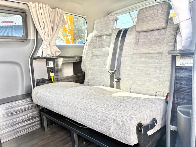 NV200バネットワゴン アネックス ファミリーワゴン FFヒーター 回転式シート サイクルキャリア ルーフラック 走行充電 バックカメラ ドラレコ 網戸 5ナンバー 車中泊 バンコン キャンピングカー(3枚目)