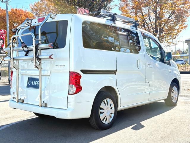 NV200バネットワゴン アネックス ファミリーワゴン FFヒーター 回転式シート サイクルキャリア ルーフラック 走行充電 バックカメラ ドラレコ 網戸 5ナンバー 車中泊 バンコン キャンピングカー(15枚目)