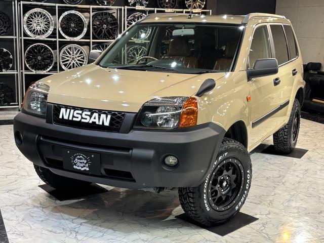 エクストレイル X オールペイント/ベージュ全塗装/新品ホイールタイヤセット/オリジナルリフトアップサス/クラシックNISSANグリル/ヴィンテージ調シートカバー/オリジナルウッド調パネル/アウトドアカスタム(6枚目)