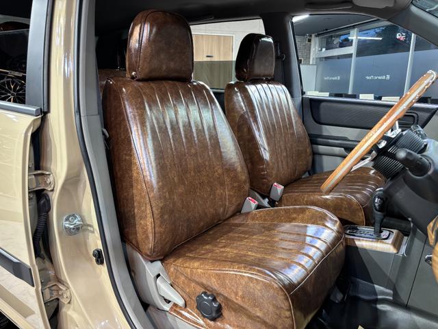 エクストレイル X オールペイント/ベージュ全塗装/新品ホイールタイヤセット/オリジナルリフトアップサス/クラシックNISSANグリル/ヴィンテージ調シートカバー/オリジナルウッド調パネル/アウトドアカスタム(23枚目)