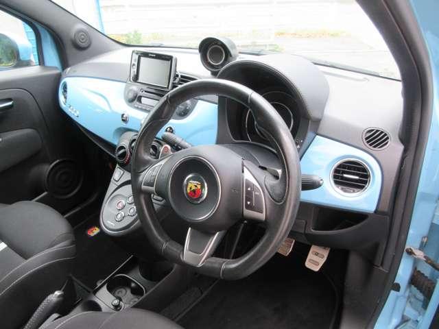 アバルト500 ベースグレード アズーロカッペリーニ 整備付(5枚目)