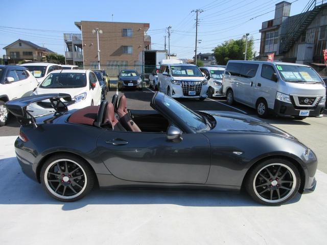 ロードスター レッド・トップ 6速MT 本革シート 純正エアロ 純正ナビ フルセグTV バックカメラ BOSEサウンド ETC シートヒーター 社外17インチAW 車高調 トラクションコントロール スマートキー Bluetooth(16枚目)