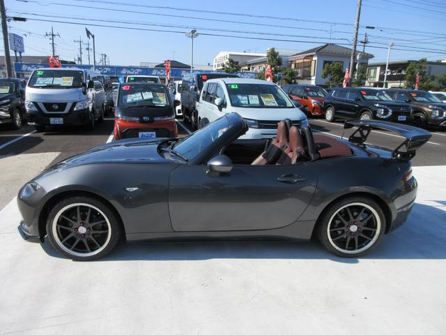 ロードスター レッド・トップ 6速MT 本革シート 純正エアロ 純正ナビ フルセグTV バックカメラ BOSEサウンド ETC シートヒーター 社外17インチAW 車高調 トラクションコントロール スマートキー Bluetooth(18枚目)