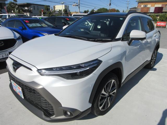 カローラクロス ハイブリッド Z 4WD パノラマルーフ 純正10.5インチナビ フルセグTV 全周囲カメラ パワーバックドア レーダークルコン ETC シートヒーター パワーシート ブラインドスポットモニター 純正18インチAW(7枚目)