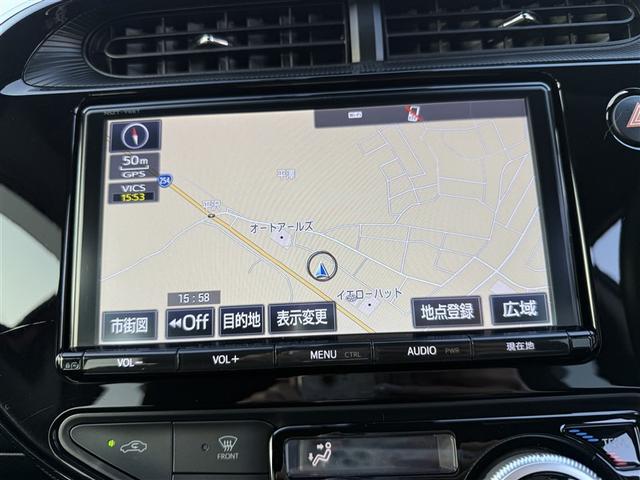 アクア クロスオーバー　Ｂカメラ　地デジ　イモビライザー　ナビＴＶ　エアコン　１オ－ナ－　ＥＳＣ　記録簿　アルミホイール　キーフリー　ＤＶＤ再生可　ＥＴＣ　パワーステアリング　パワーウィンドウ　メモリーナビ　ＡＢＳ（8枚目）