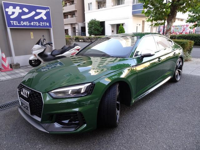 ＲＳ５スポーツバック ベースグレード　禁煙車　正規ディーラー記録簿３枚完備　ソノマグリーンＭ色　ＨＤＤナビ　フルセグＴＶ　Ｂカメラ　前後センサー　全周囲カメラ　黒革ヒーター　電動ゲート　ドラレコ　スペアキー　ＥＴＣ　ＨＵＤ　レーダー　ＣＤ（7枚目）
