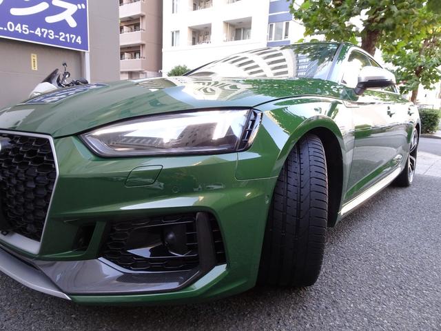 ＲＳ５スポーツバック ベースグレード　禁煙車　正規ディーラー記録簿３枚完備　ソノマグリーンＭ色　ＨＤＤナビ　フルセグＴＶ　Ｂカメラ　前後センサー　全周囲カメラ　黒革ヒーター　電動ゲート　ドラレコ　スペアキー　ＥＴＣ　ＨＵＤ　レーダー　ＣＤ（10枚目）