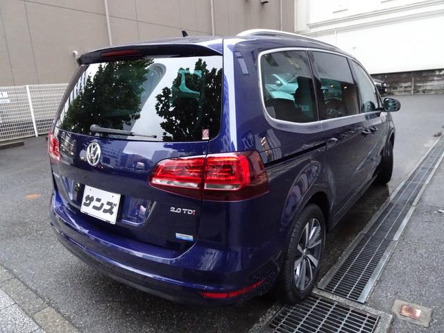 シャラン TDI ハイライン 正規ディーラー下取車 1オーナー禁煙車 正規ディーラー記録簿3枚完備 ガレージ保管車 純正ナビTV バックカメラ 前後センサー 電動ゲート ACC BLIS スペアキー 半革ヒーター ETC 17AW(3枚目)