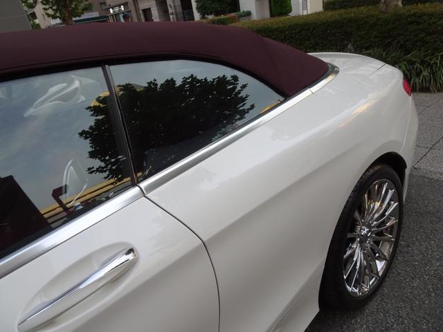 Sクラス S550 カブリオレ 禁煙車 車検整備付き フロントバンパー&フロントフェンダー&ボンネットプロテクションフィルム施工 AMG・S63前後バンパー パナメリカーナグリル HDDナビTV 全周囲カメラ 赤革 エアサス ACC(34枚目)